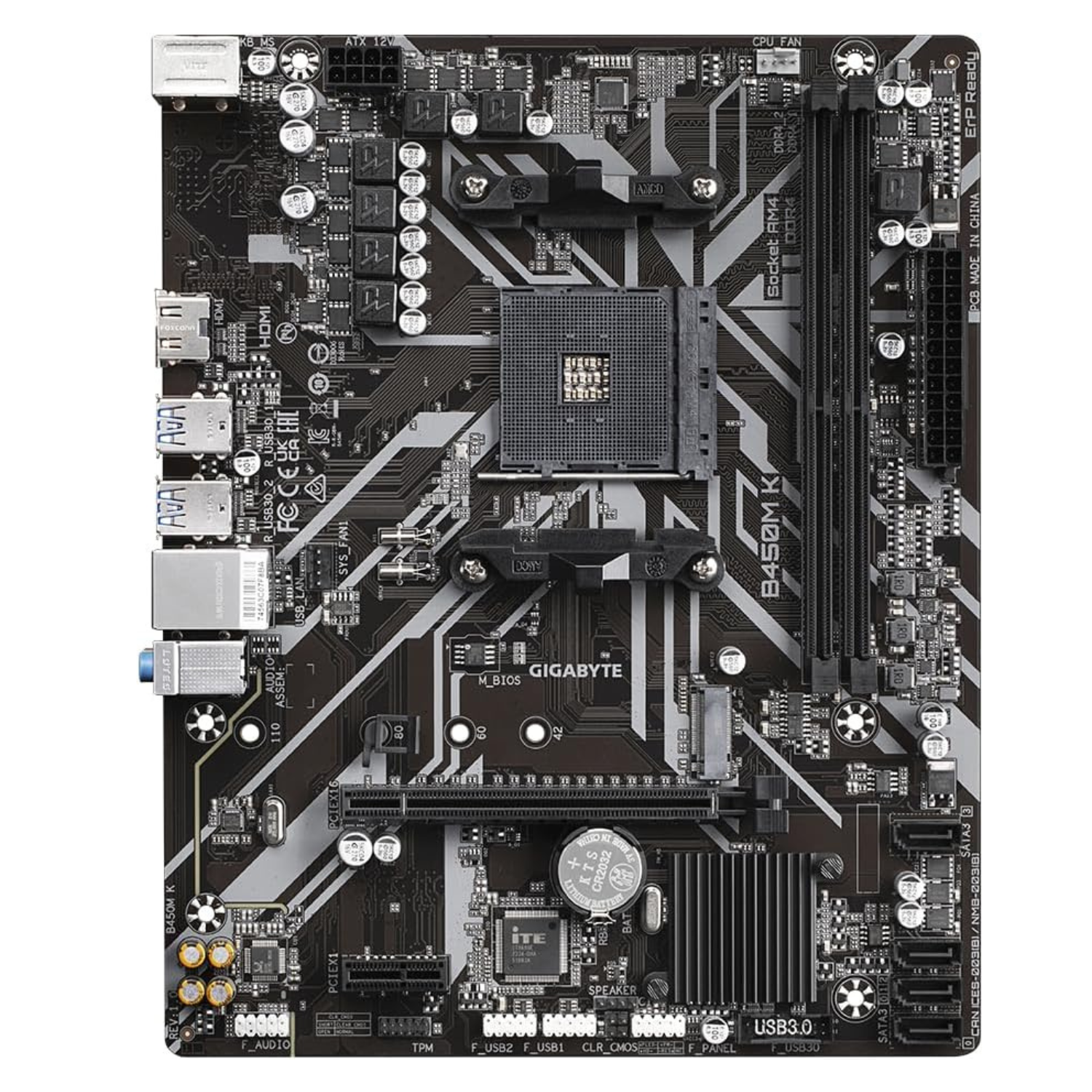 GigaByte B450M AMD B450 AM4 DDR4 Micro ATX Motherboard - Laptops